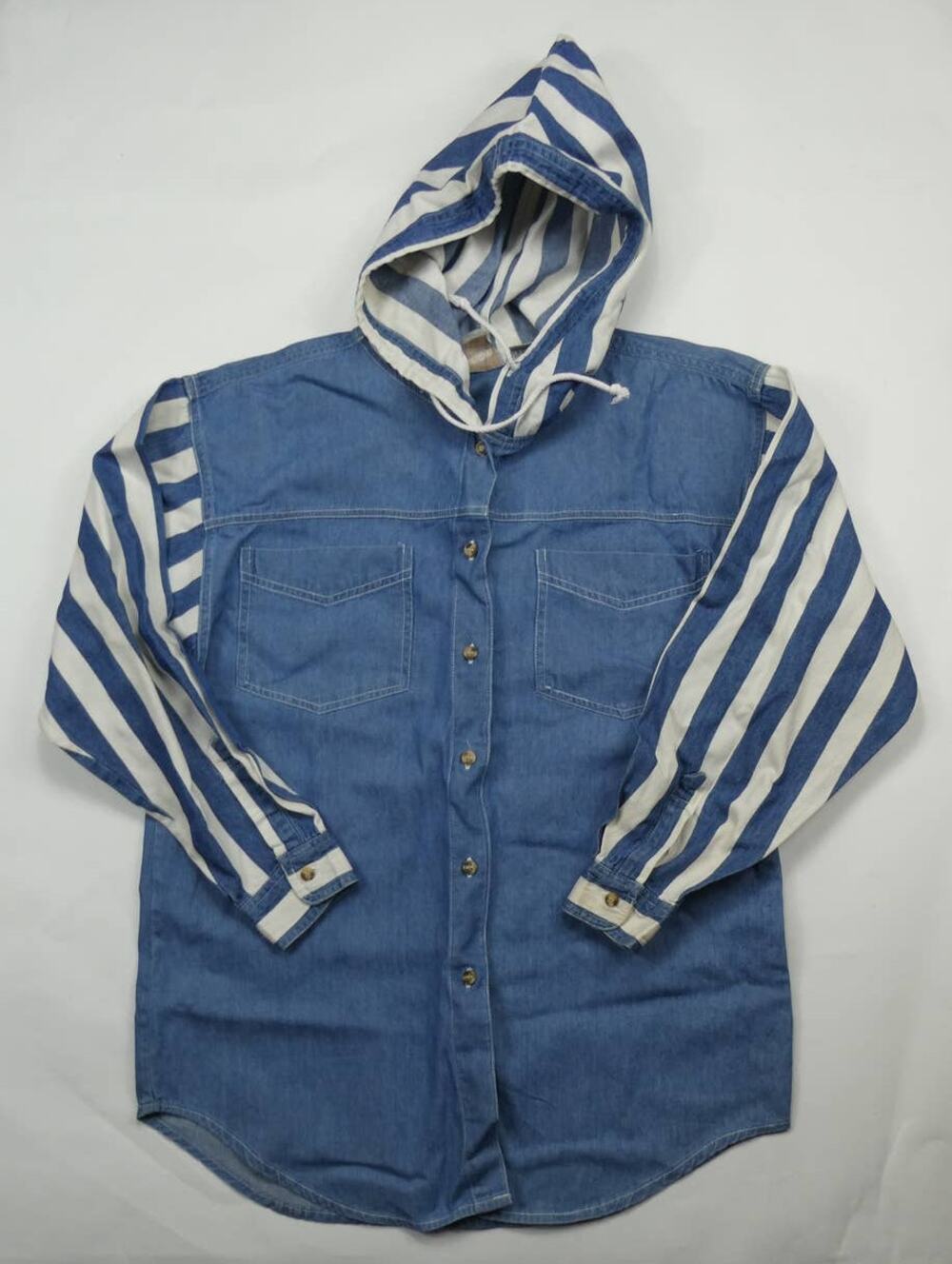 Sugar Blues hooded denim shirt, size: small, amazing!